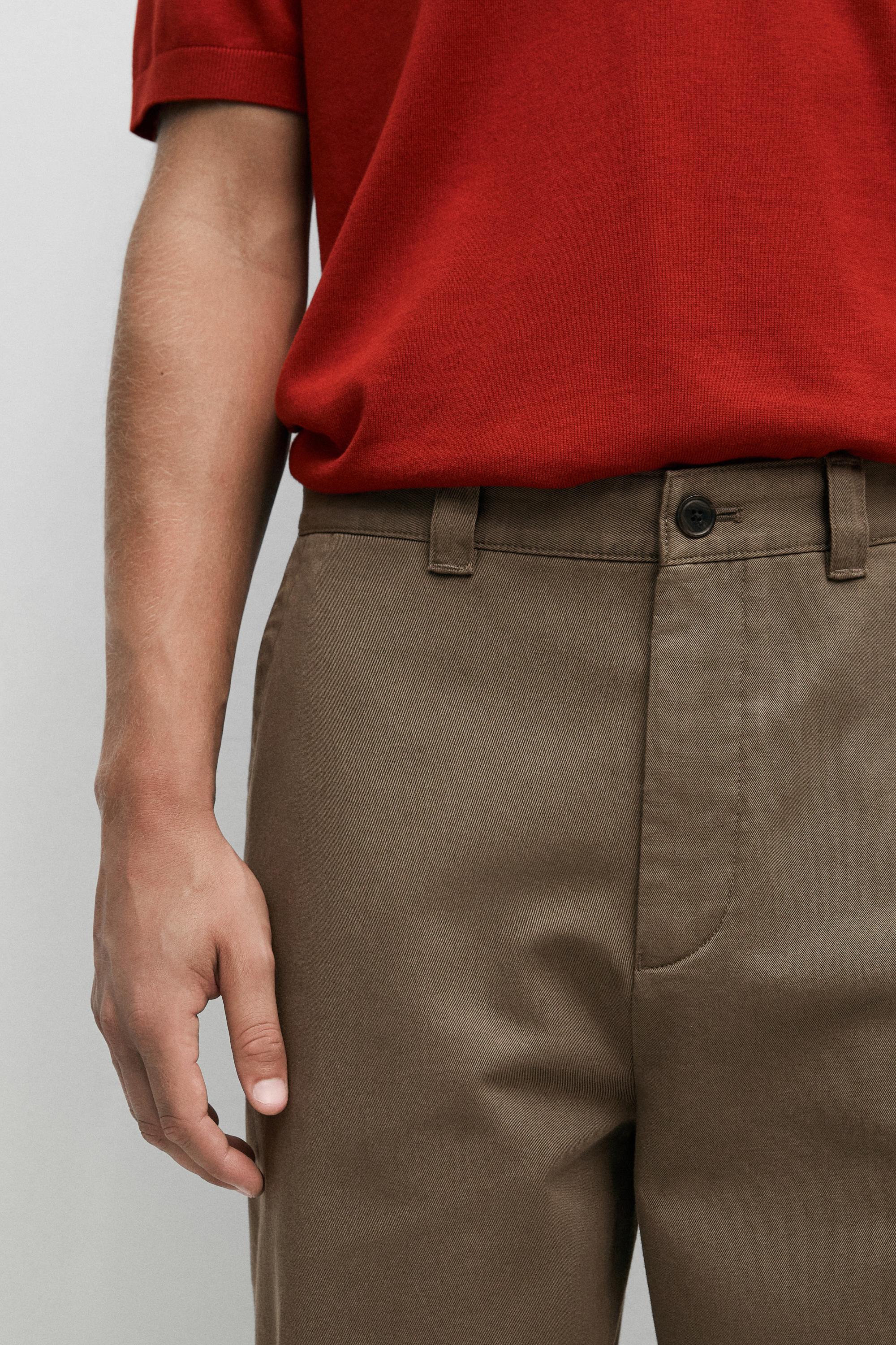 Relaxed fit cotton trousers